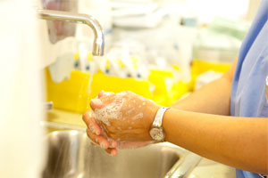 Hand washing to prevent the spread of germs is just one of many ways Montefiore medical Center ensures its patients' safety every day.