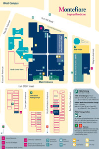 map of Montefiore Hospital
